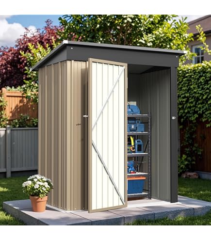 Amazon.com : 10' x 8' Large Outdoor Storage Shed, Sturdy Metal